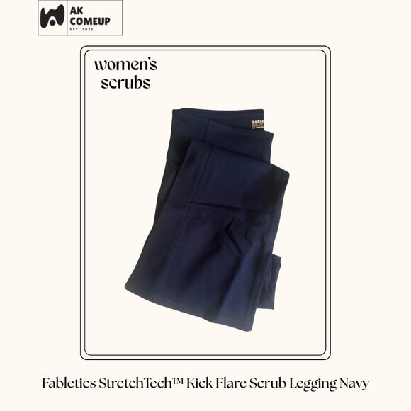 Fabletics StretchTech™ Kick Flare Scrub Legging Navy - Picture 1 of 3